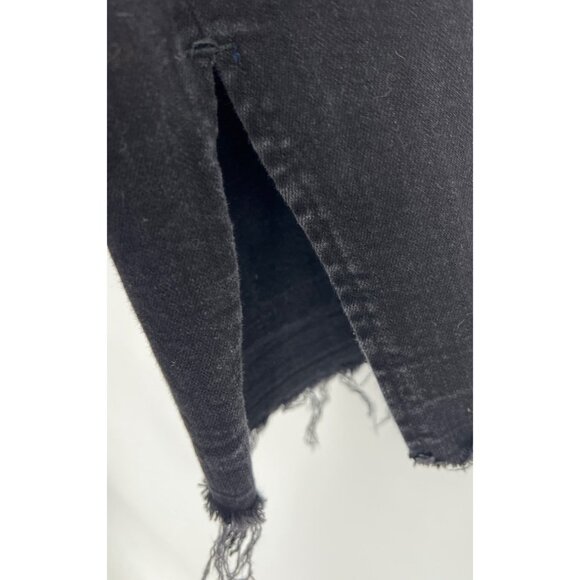Boden Womens Black Denim Salisbury Side Split Jeans With Frayed Hem Size 12 - Picture 6 of 6